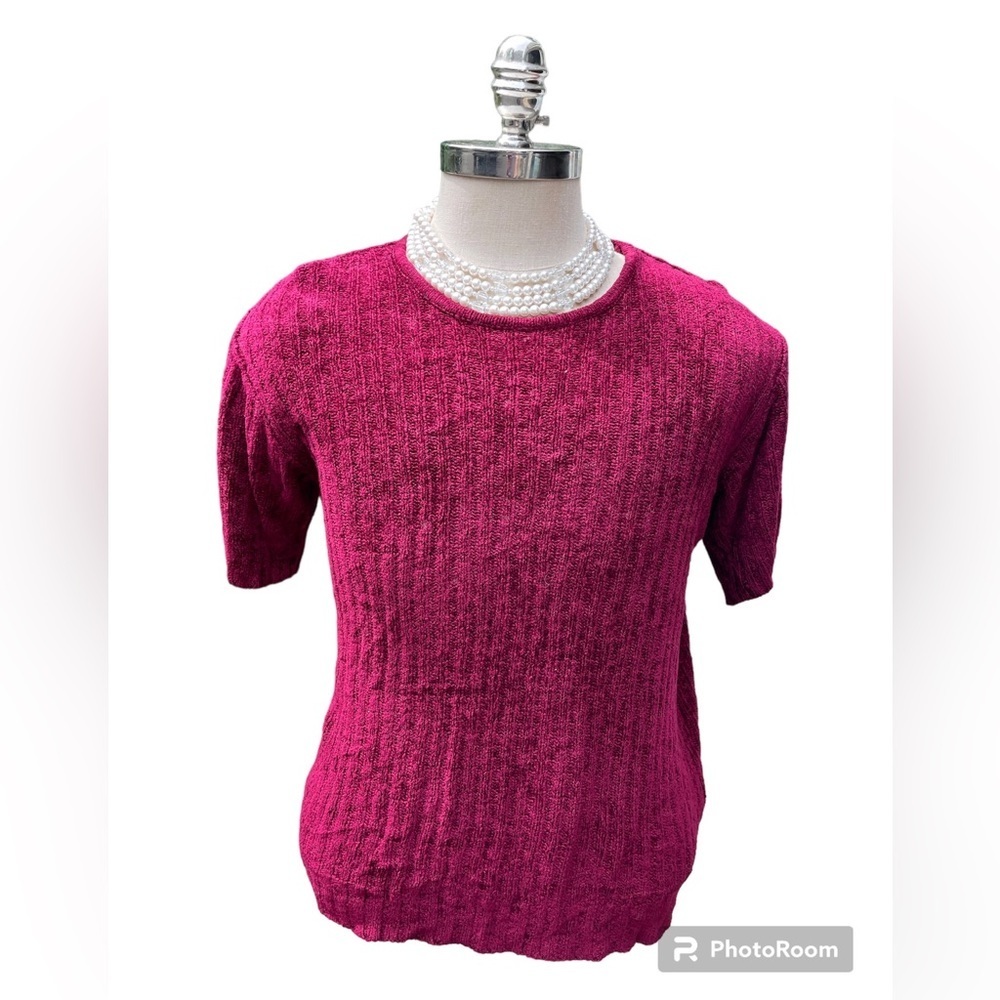 Vintage Yarnworks sweater in‎ plum color. Size medium.